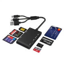7-in-1 Smart Card Reader with 3-Port Connectivity Lightning/USB-C/USB-A Mil...