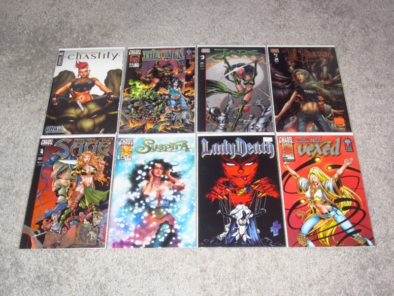 LOT OF 40 CHAOS! COMICS W/ LADY DEATH EVIL ERNIE CHASTITY PURGATORI - PULIDO VF+