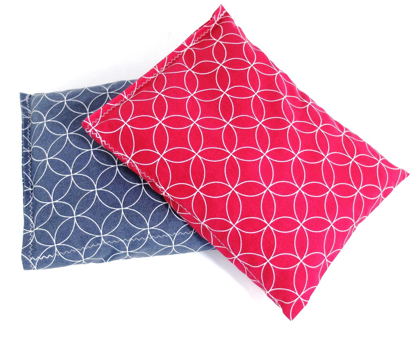 Körnerkissen Wärmekissen Dinkelkissen GRAFIK Westfalenstoff rot grau 30 x 20