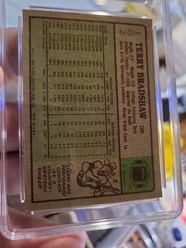 Topps Terry Bradshaw #182 1984 - Imagen 3 de 4