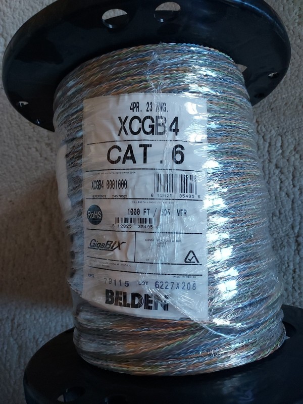 1000' Belden XCGB4 0001000 23 AWG 4 Pair Category 6 Premise Cross Connect Cable