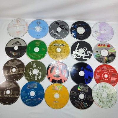 Lot of 20 Random COUNTRY Audio CDs Loose NO CASES- Actual Items Shown - VG Cond