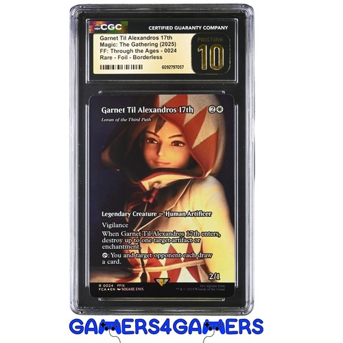 CGC Pristine 10 Garnet Til Alexandros 17th Foil Borderless slab beckett PSA mtg