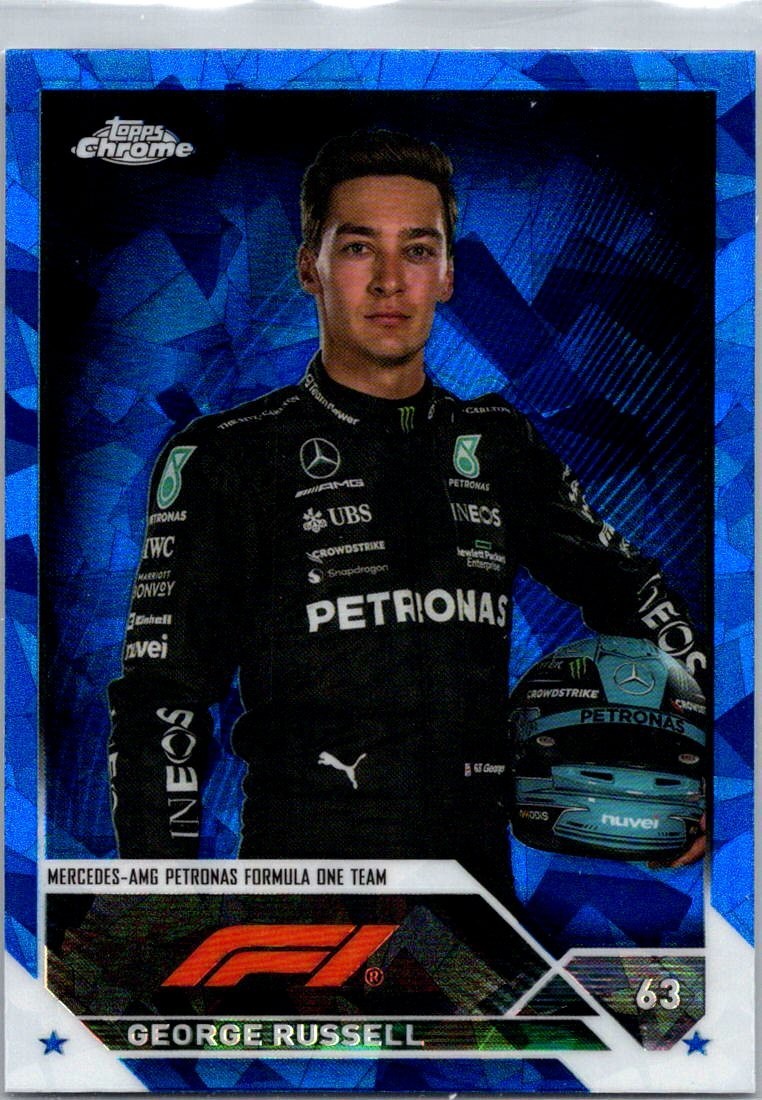 2023 Topps Chrome Sapphire Formula 1 #13 George Russell Portrait