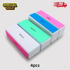 4 Way Nail Buffer Block 4 Pcs Nail Shine Buffers Blocks Files for Natural and