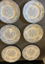 6x Antique Large Asiatic Pheasants 220mm plates