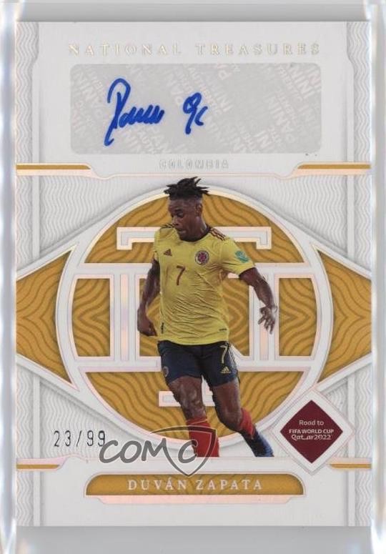2022 National Treasures Road to FIFA World Cup 23/99 Duvan Zapata Auto 18yu