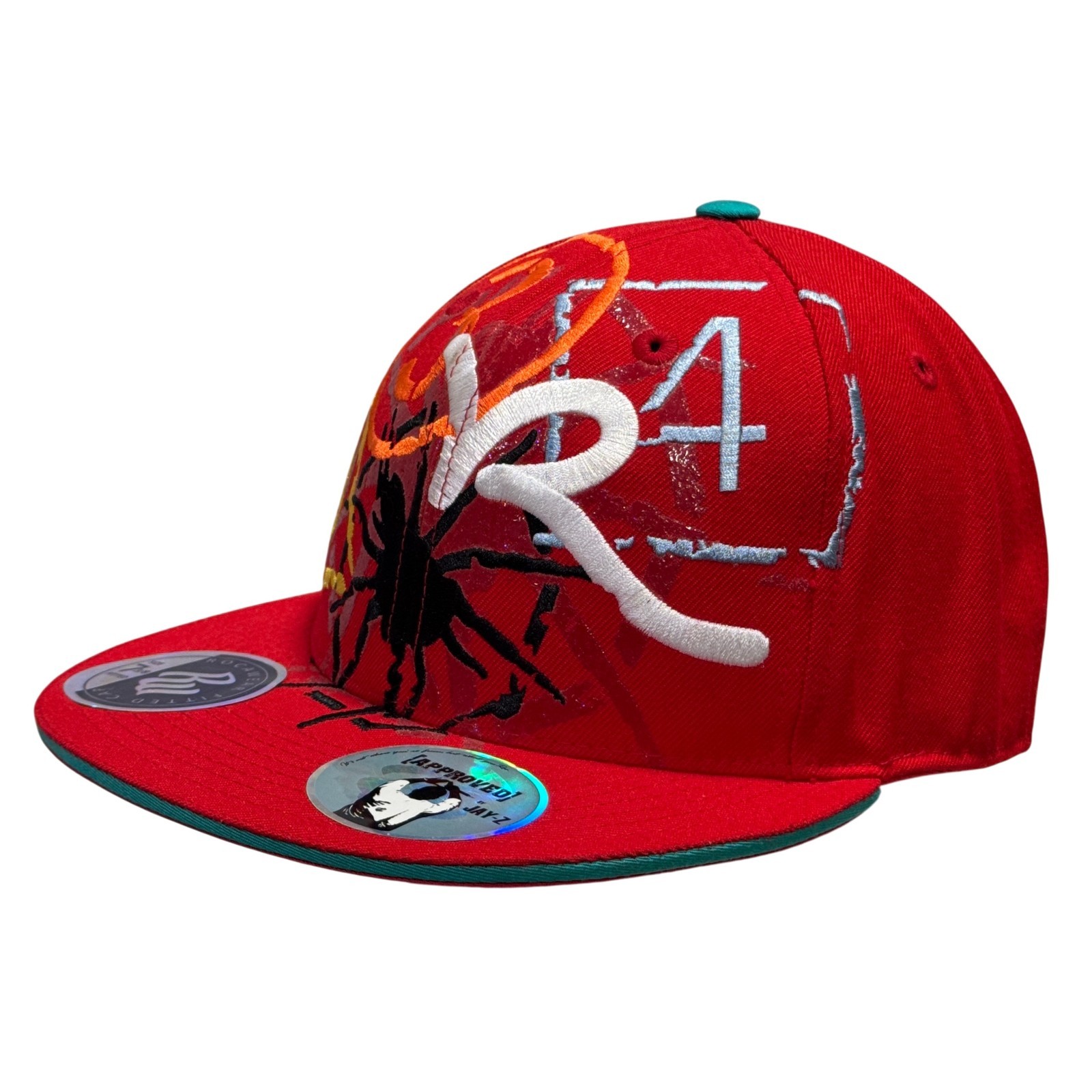 Rocawear Authentic Fitted Cap Hat Red Graffiti Sp… - image 9