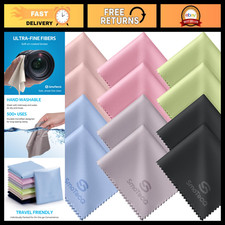 12 Pack Ultra-Soft Microfiber Cleaning Cloths for Glasses, Screens  Cameras - 7