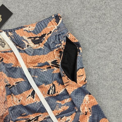 Darc Sport Patch Liam Mesh Shorts Mens Medium Orange Clash Camo