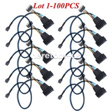 Lot 1-100 Mini SAS SFF-8643 to U.2 SFF-8639 Power Cable 0.5m NVMe PCIe 12Gb/s