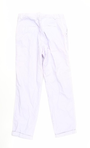 Marks and Spencer Women's White Cotton Trousers Size 6 - Picture 2 of 12