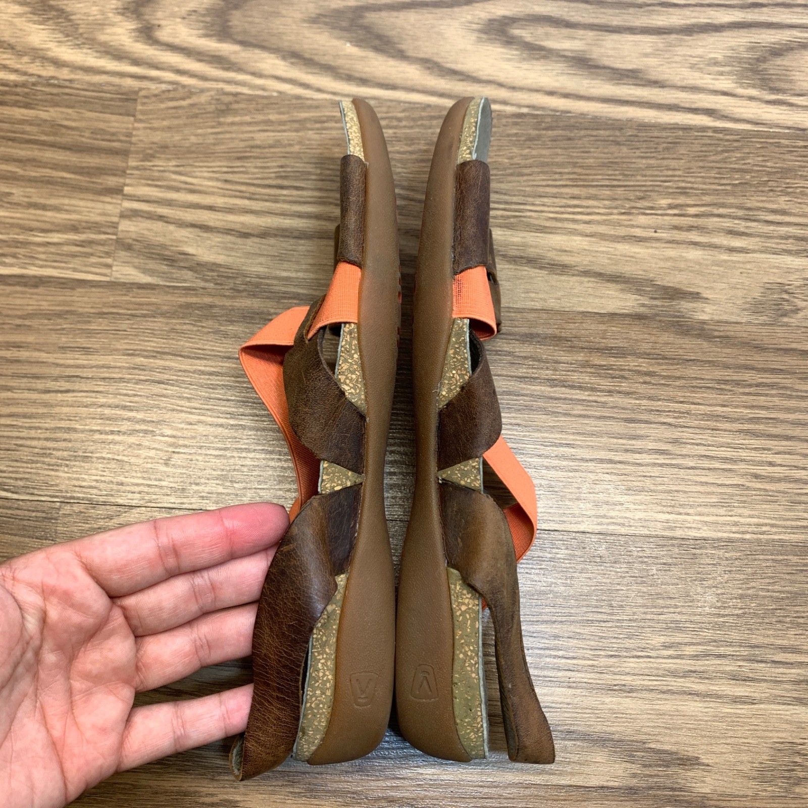 Scarpe sandalo sportivo KEEN donna 8 5 DAUNTLESS cinturino alla caviglia marrone arancione punta aperta