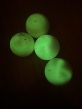 Set of 4 Large Glow in the Dark Juggling Balls, Good Condition