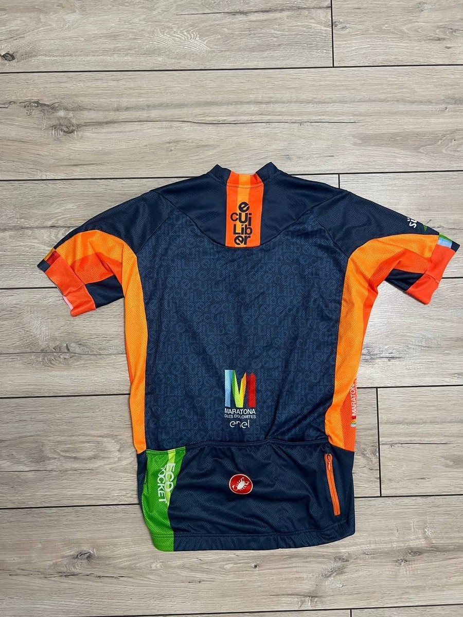 Men Castelli Maratona Dles Dolomites Cycling Racing Jersey