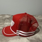 Sergio Valente Red/White Mesh Back Adjustable Trucker Hat Eagle Patch One Size — photo 2
