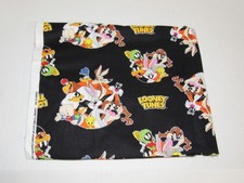 NEW Cotton Looney Tunes Characters Bugs Bunny Black Fabric Print 44"x37"