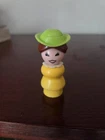 Vintage Fisher-Price Little People Western Town Lady W/ Hat