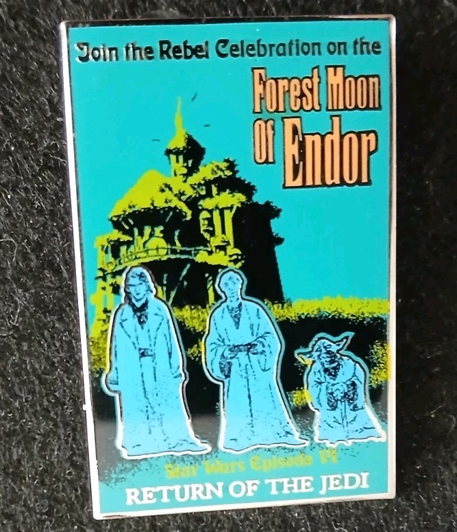 Disney Star Wars Poster Forest Moon of Endor Return of the Jedi Pin~#114919~EUC!