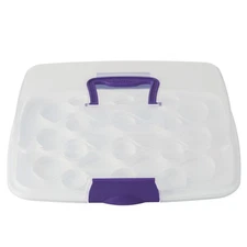 Wilton Oblong Cake and Cupcake Carrier, Practical Cupcake Container, Plastic