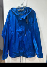 Under Armour Men’s Blue Hooded Full Zip Nylon Windbreaker Jacket Size L