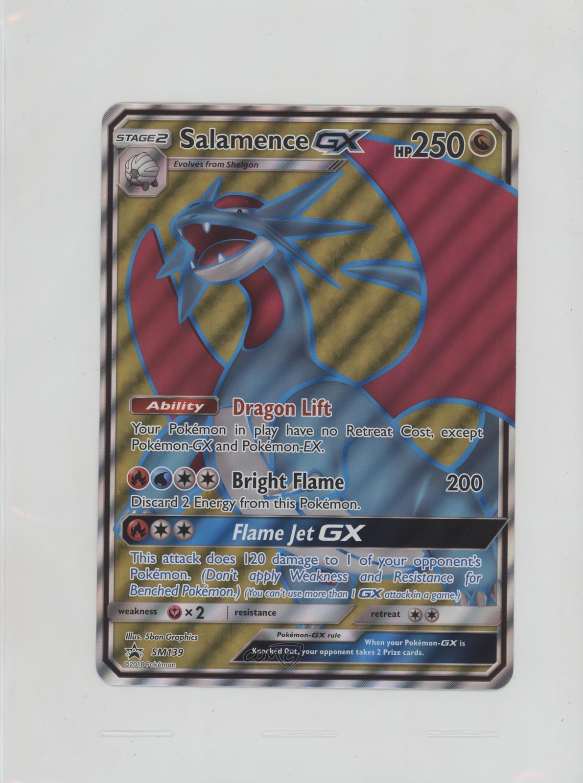 Salamence GX Oversized Pokemon Sun & Moon Black Star Promo #SM139