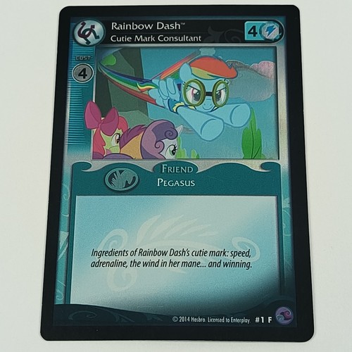 My Little Pony Rainbow Dash Cutie Mark Consultant #1 F Foil Card MLP TCG Enterpl