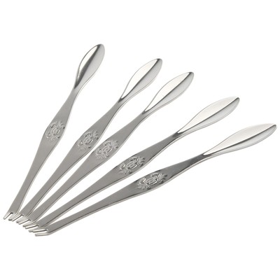 3X(Meeresfrüchte Werkzeug Krabbe Cracker Picks Löffel Edelstahl Krabbe Schale Garnelen9386