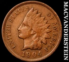 1904 Indian Head Cent - Scarce  Very Fine+  No Reserve  #i4219