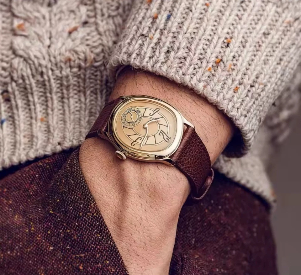 Mirage Gold Watch Dali Paris Crash Melting Vintage Rare French Homage Irregular - image 4 of 4