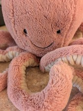 JELLYCAT London ODELL Octopus LARGE Stuffed Plush Pink Blush  Retired