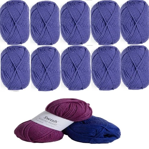 Knit Picks Swish Worsted Yarn 10 Pack 100% Superwash Merino Wool Purplewinkle - product listing photo