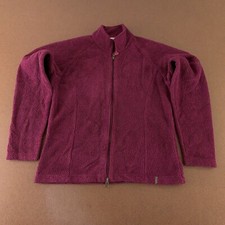Columbia Women's Size Medium Plum Fleece Full Zip Jacket