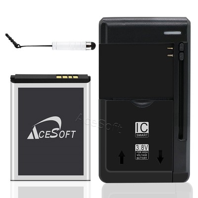 Long Life 1370mAh Battery Universal Charger Stylus for Alcatel One Touch A382G