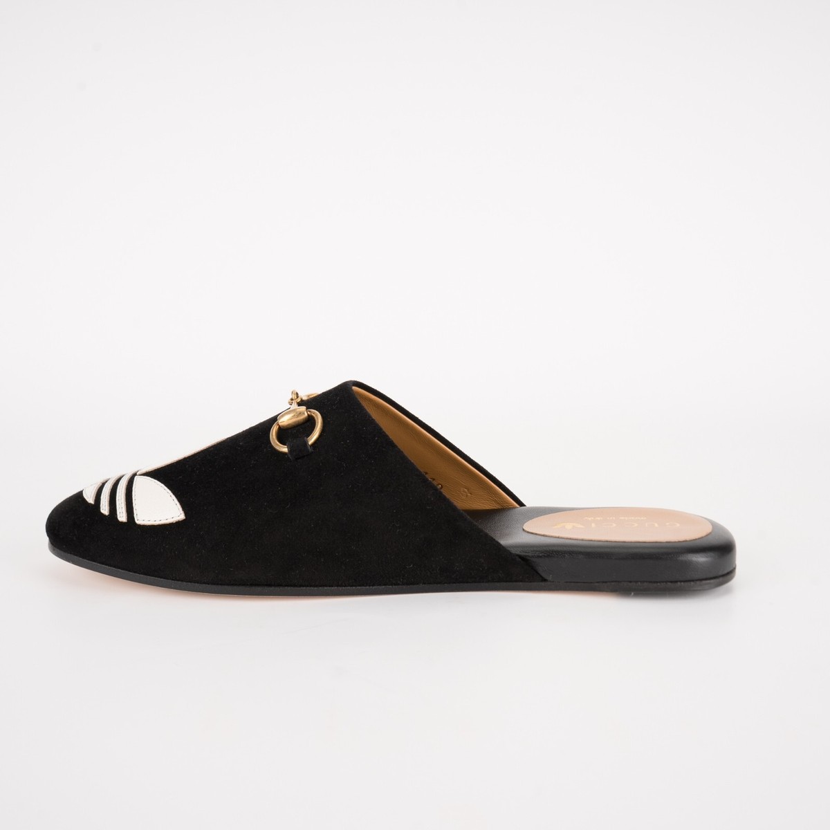 Gucci adidas Women's Trefoil Slippers Mules in BlackUS 6 EU