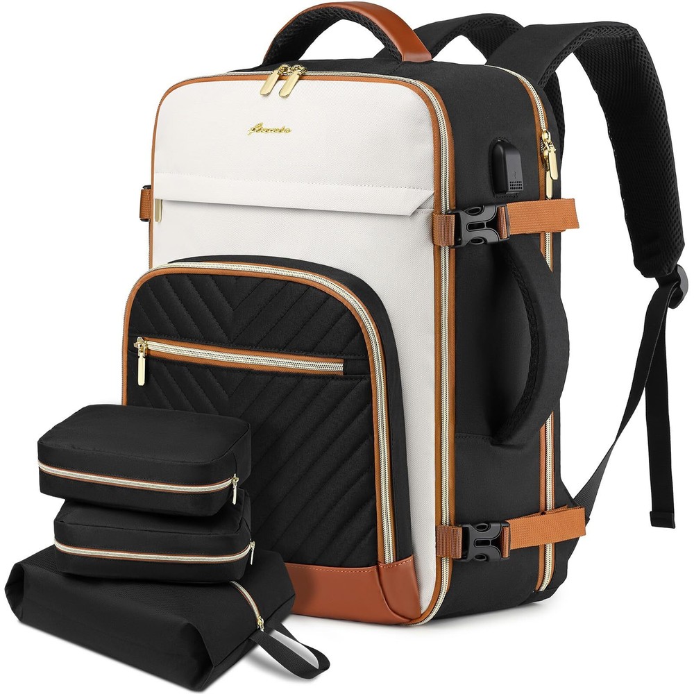 Large Carry On Travel Backpack: Flight Approved 40L Waterproof TSA Personal I...