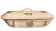 Keller & Guerin, Luneville, antike Kammschale mit Blumenmalerei ca. 1890-1922