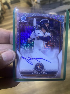 2023 Bowman Chrome Jacob Melton Auto Astros #CPA-JML HTA REFRACTOR #/150 MOJO