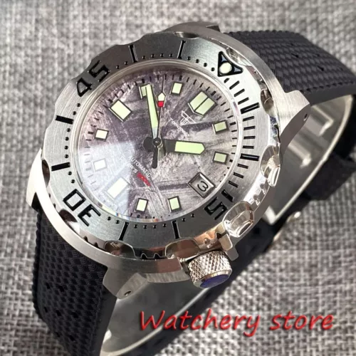 Reloj para hombre Tandorio 200m Monster 42mm NH35A esfera gris automático zafiro