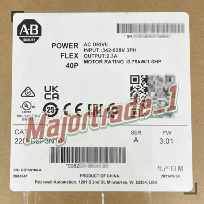 22D-D2P3N104 AB NEW Series A. PowerFlex 40P 0.75 kW 1HP AC Drive EXPRESS 1PCS