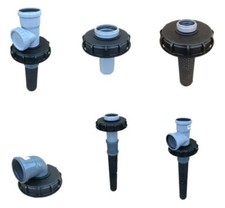 IBC Deckel Filter Deckelfilter DN 150 mit 50 75 110 mm HT Rohr Bogen T-Stück