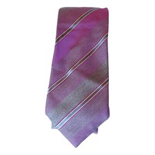 KENNETH COLE REACTION Purple Heather Ground Stripe Silk Classic Tie