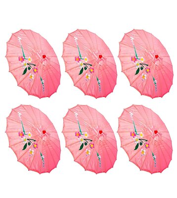 TJ Global PACK OF 6 Japanese Chinese Kids Size 22'' Umbrella Parasol For...