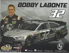 2016 BOBBY LABONTE "C&J ENERGY SERVICES FORD FUSION" #32 NASCAR POSTCARD