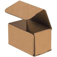 50 5" x 3" x 3" Kraft Corrugated Mailers Die Cut Tuck Flap Boxes