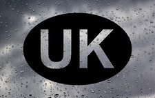 UK United Kingdom 2no Oval Badge European EU Car Window Sticker Van Camper Decal