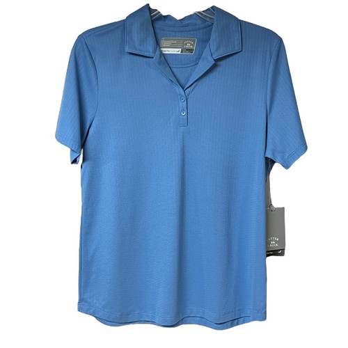 Cutter & Buck blau Golf Polo Top Dry Tec Luxe bequem feuchtigkeitsableitend M