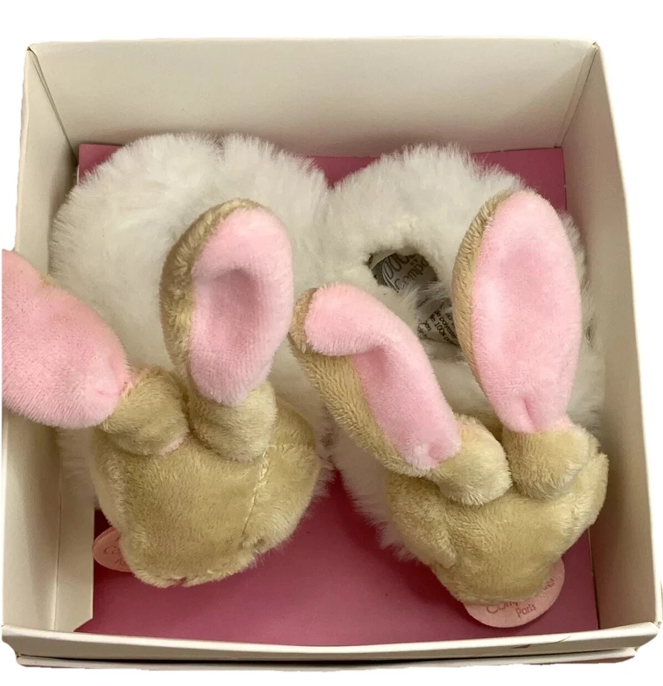 Doudou et Compagnie Paris Bunny Slippers Pink 0-6 Months Baby Girl New Boxed - Image 3 of 4