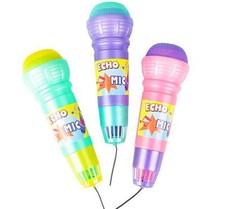 10" PLASTIC ECHO MICROPHONE PLAY TOY KARAOKE VIBRATE VOICE CHANGE FAST SHIPPING
