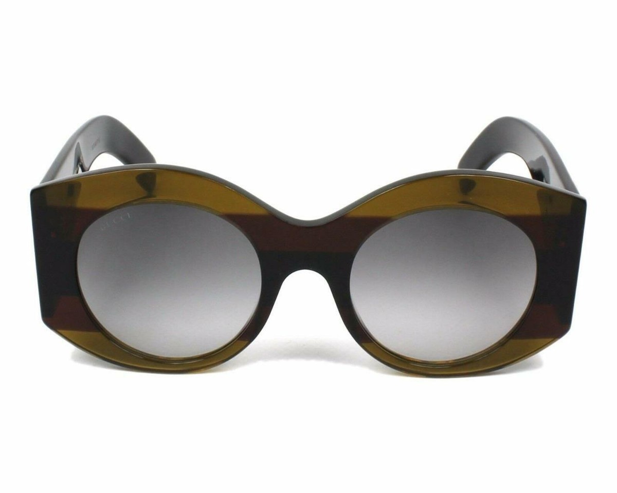 Gucci GG0177S 003 Black Brown URBAN WEB BLOCK DIVA Flat Oversized Sunglasses Gucci GG1772S XS (52 - 20) with Brown lenses and Red frame  main image 3